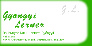 gyongyi lerner business card